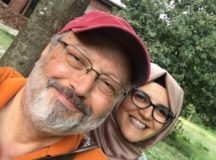 Missing Saudi Journalist Jamal Khashoggi with his fiance Hatice Cengiz